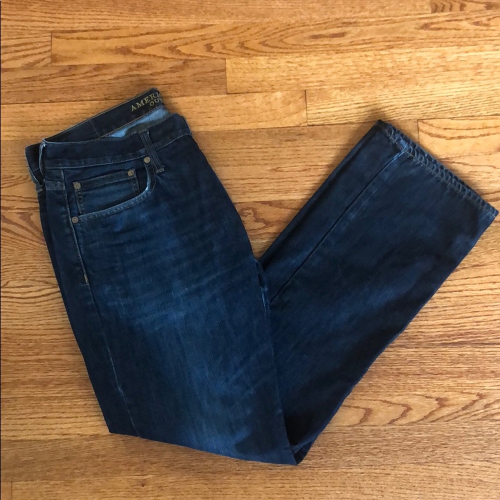 AEO Original Straight Dark Wash Jeans